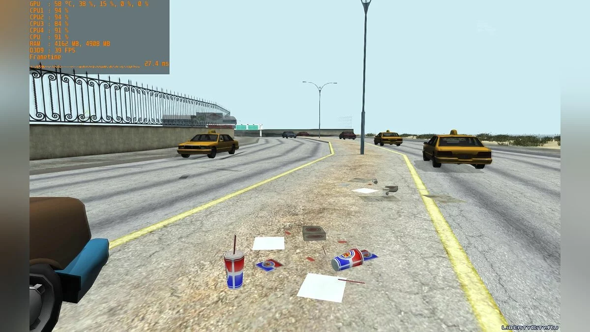 Leaves, Newspapers, and Trash on the Roads of GTA SA / GTA San Andreas