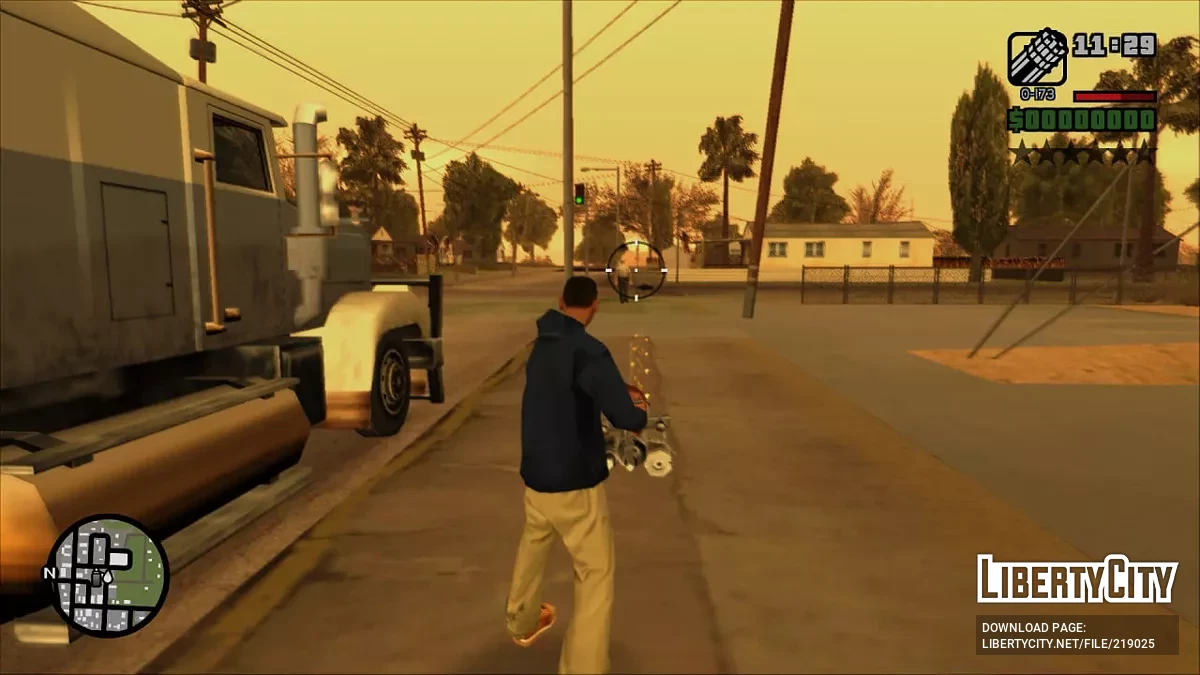 Auto-aim when aiming with a minigun (GInput+) / GTA San Andreas