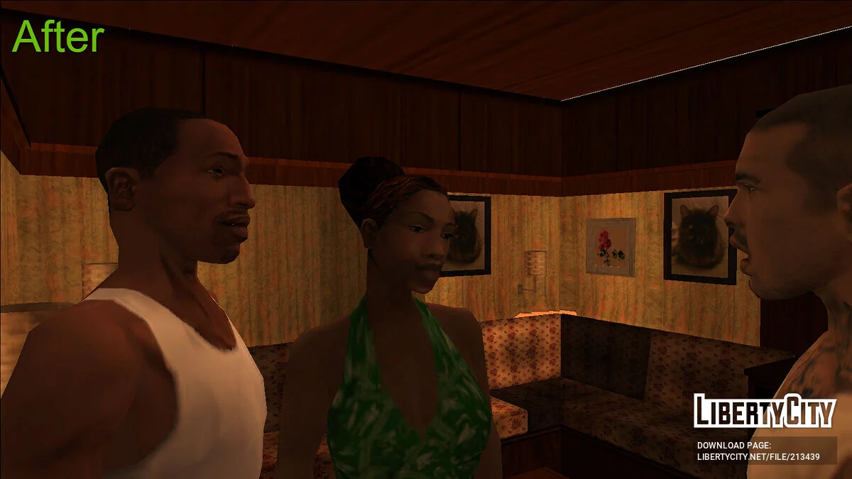 Виправлення положення картин у трейлері Angel Pine / GTA San Andreas