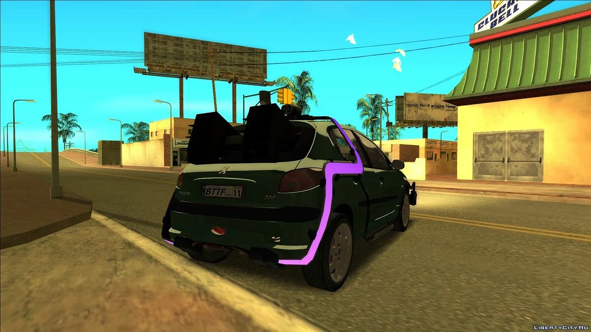 Peugeot 206 BTTF Time Machine / GTA San Andreas
