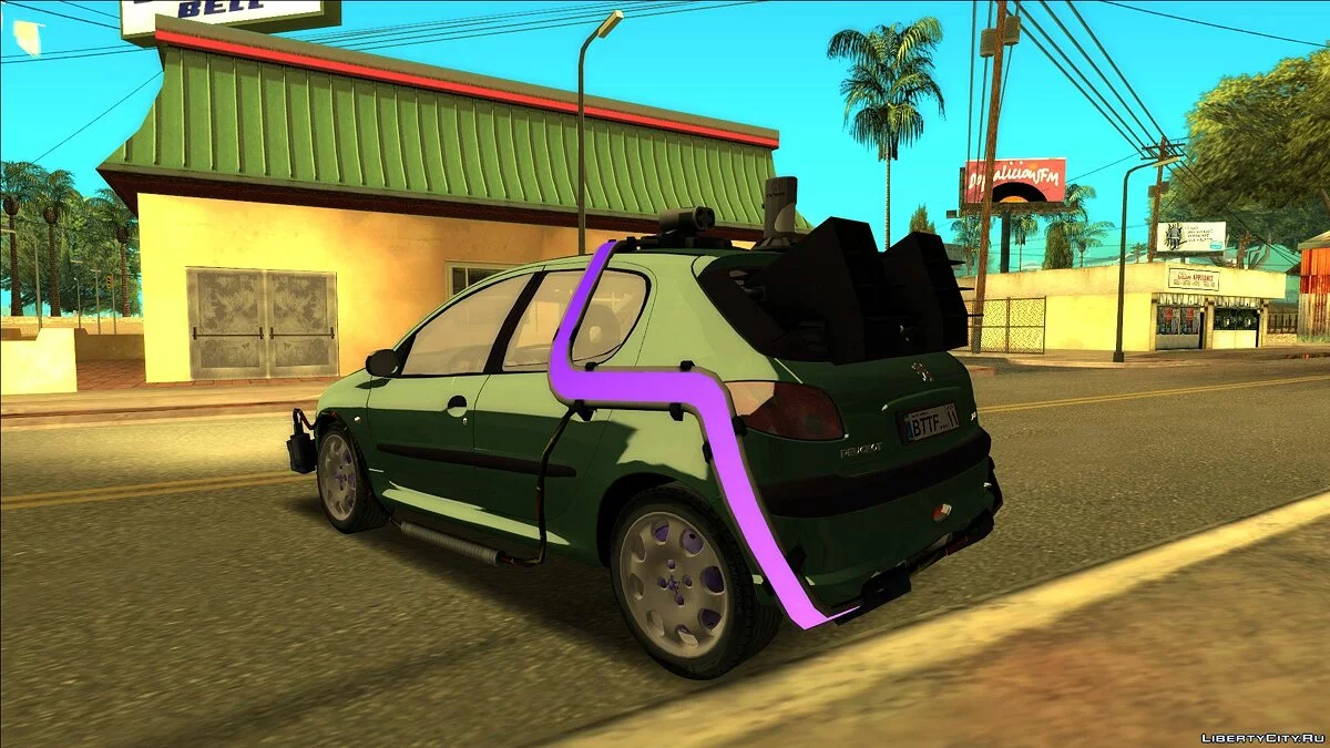 Peugeot 206 BTTF Time Machine / GTA San Andreas