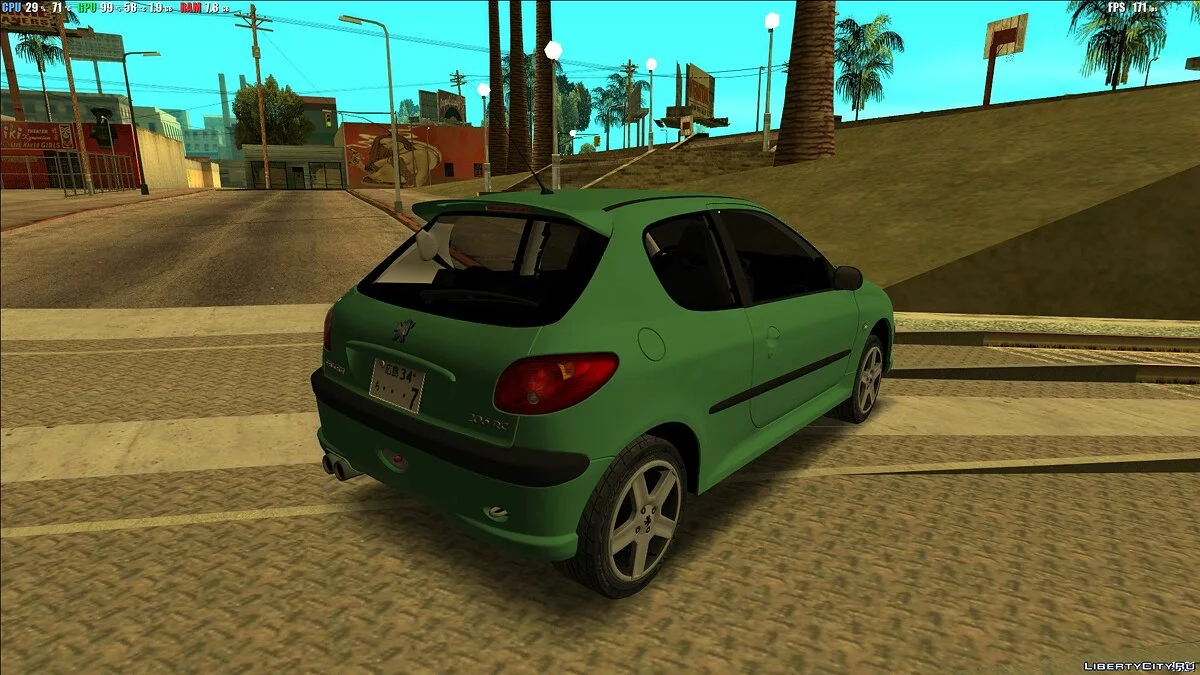 Peugeot 206 RC / GTA San Andreas