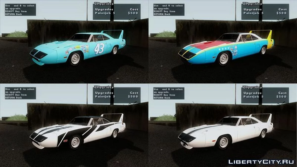 Plymouth Roadrunner Superbird (RM23) 1970 / GTA San Andreas