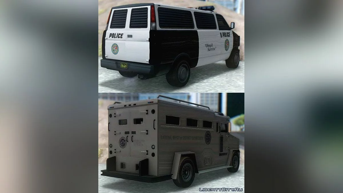 GTA V Declasse Burrito Transport & Brute Riot Police / GTA San Andreas