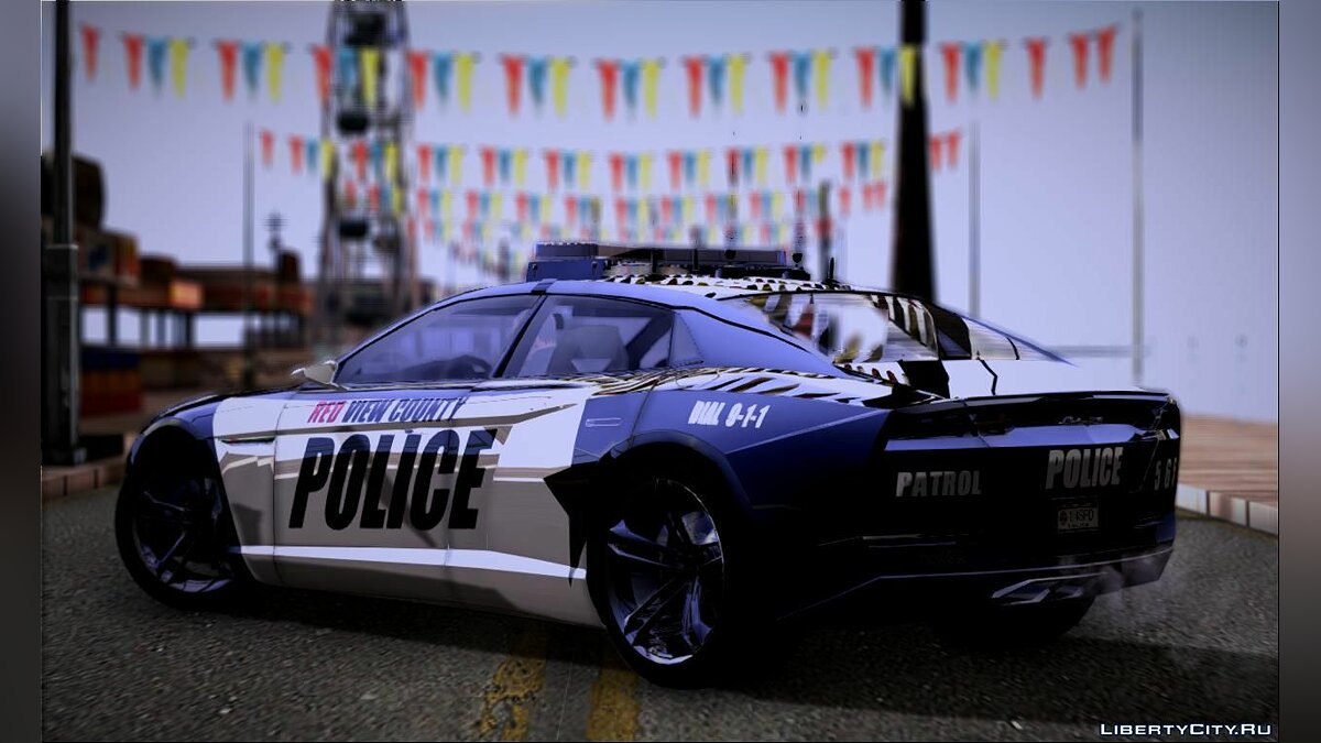 Download Lamborghini Estoque Concept 2008 NFS Police Custom For.