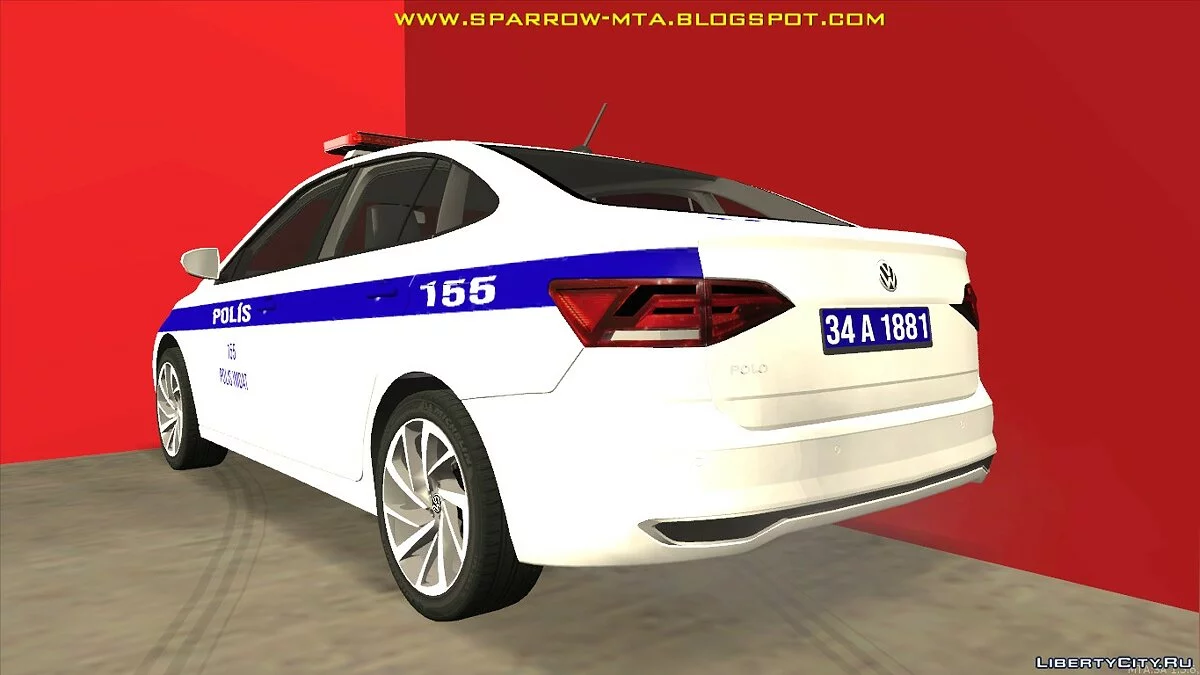 Volkswagen Polo for MTA SA - Turkish Police / GTA San Andreas