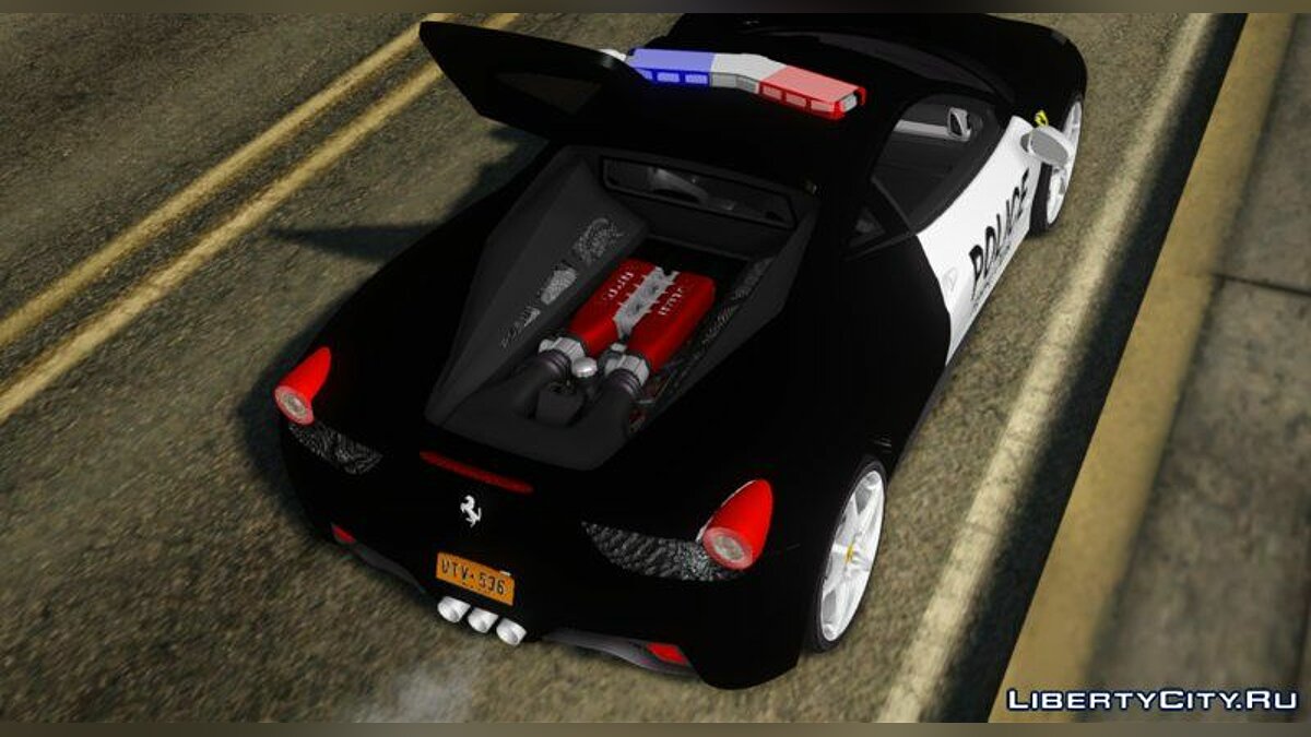 Download Ferrari 458 Italia - Police for GTA San Andreas