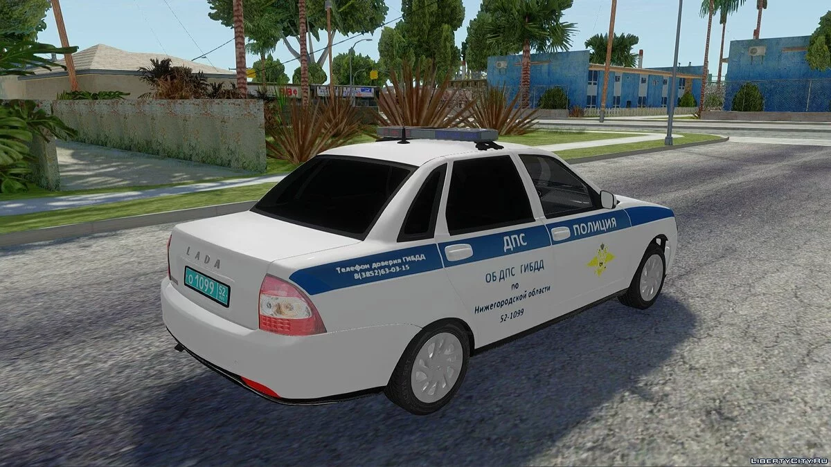 Lada 2170 da Polícia / GTA San Andreas