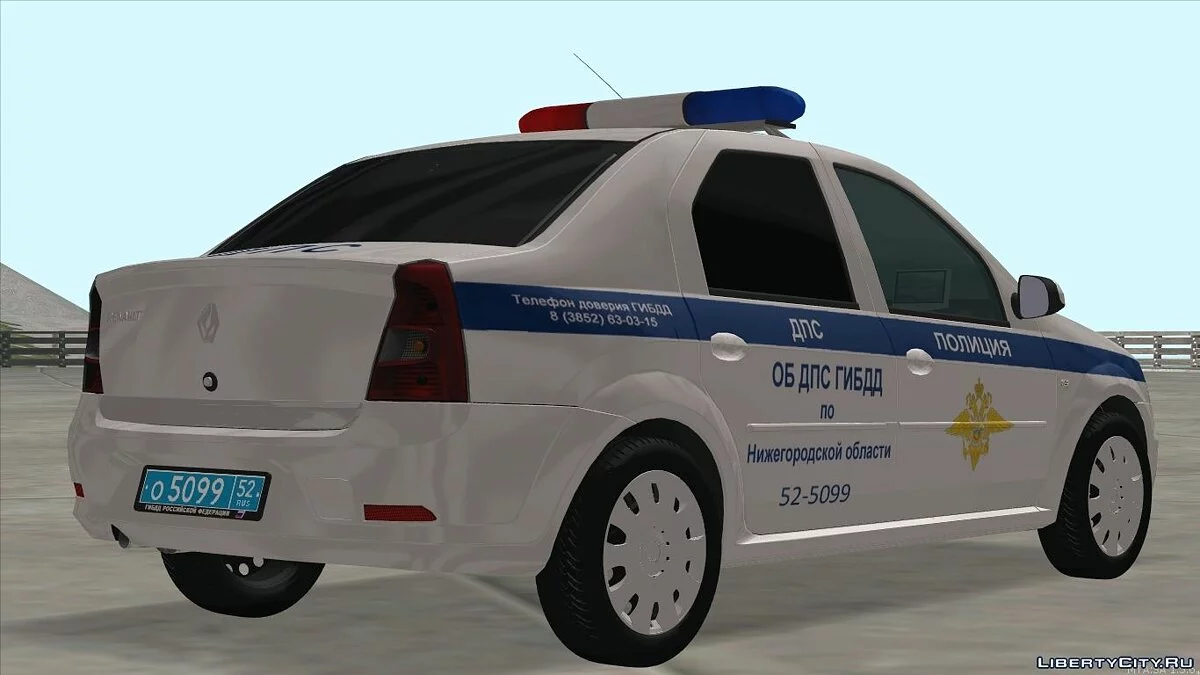 Renault Logan Traffic Police of the State Traffic Safety Inspectorate / GTA San Andreas