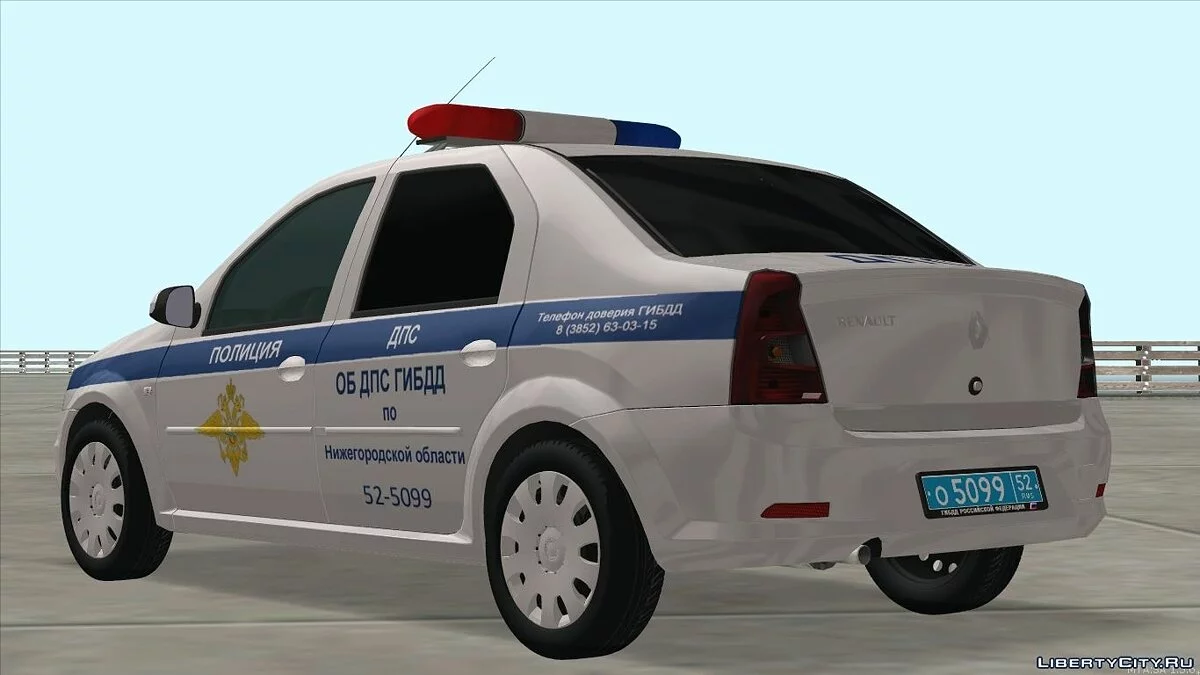 Renault Logan Traffic Police of the State Traffic Safety Inspectorate / GTA San Andreas