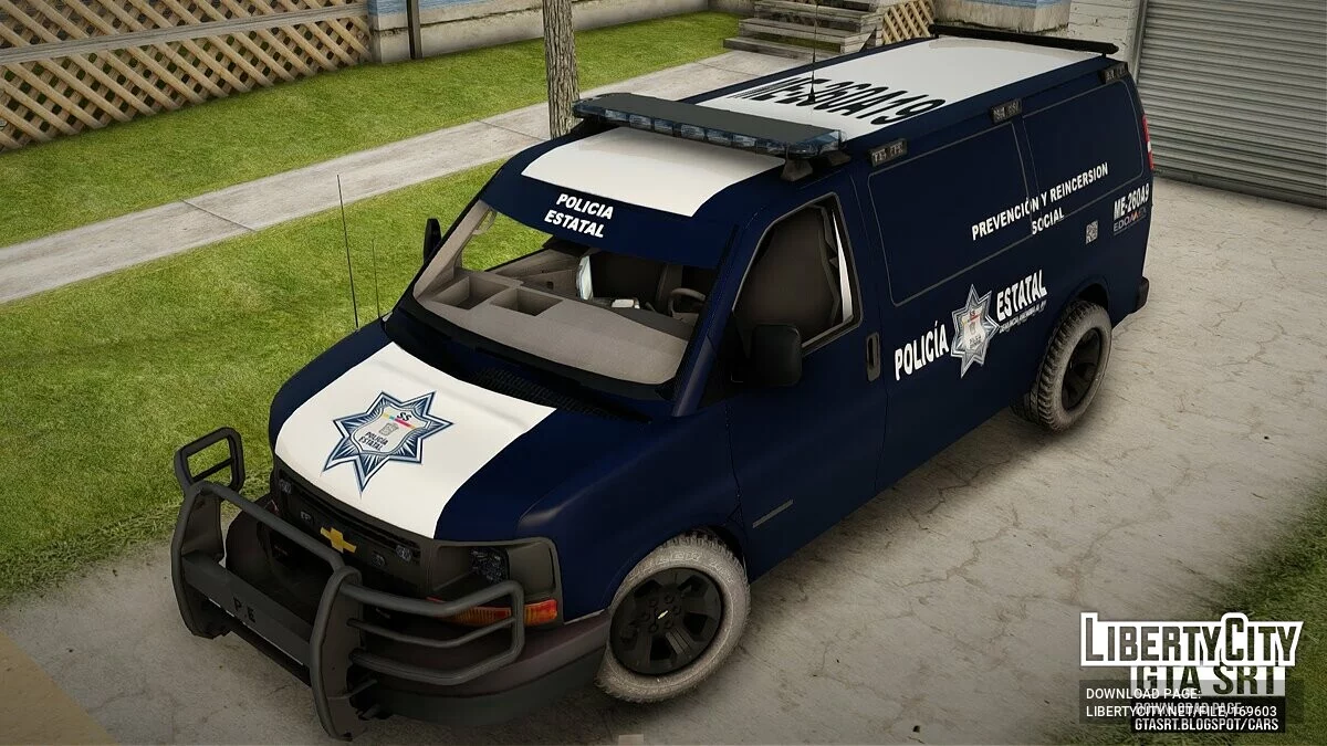 Unidade de Transporte de Detentos da Polícia Estadual do México Chevrolet Express / GTA San Andreas