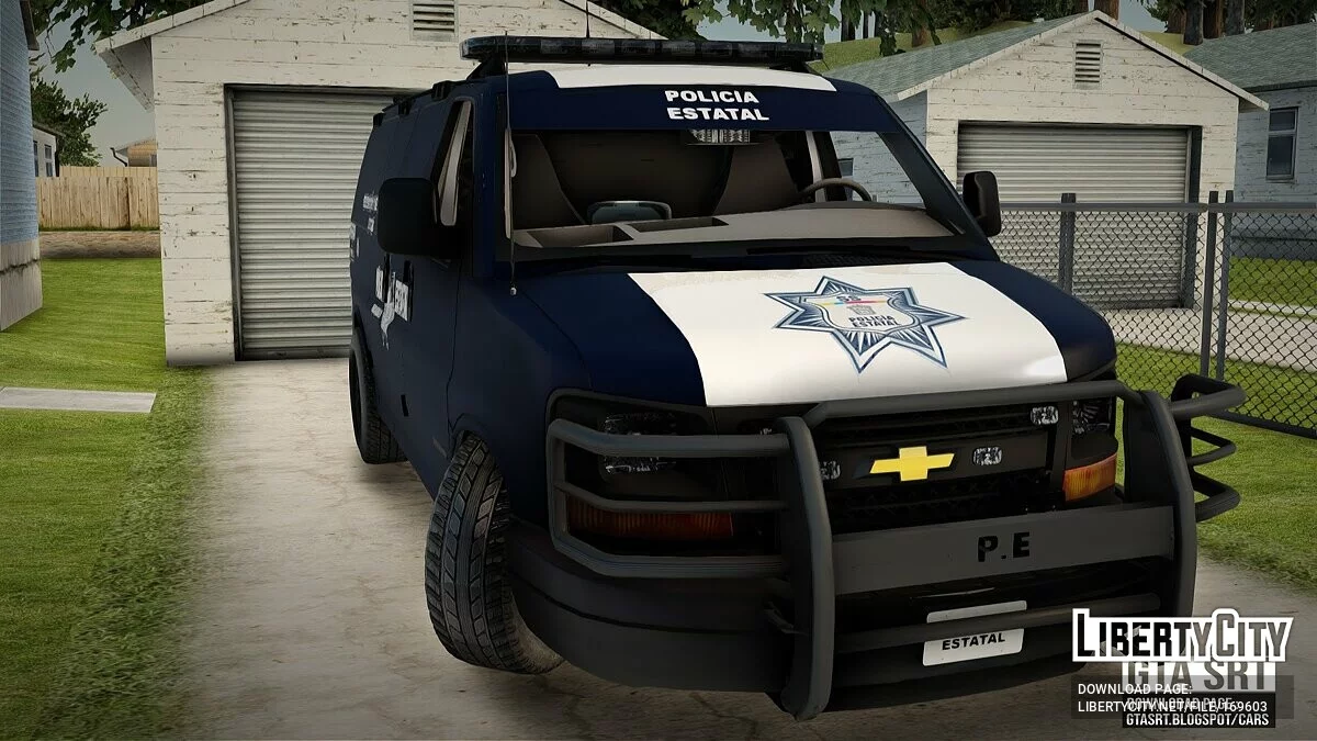 Unidade de Transporte de Detentos da Polícia Estadual do México Chevrolet Express / GTA San Andreas