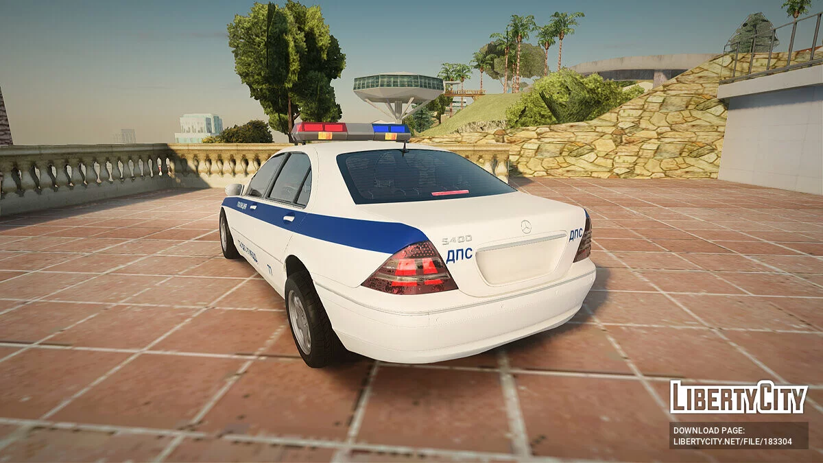 Mercedes-Benz Class C tahun 2000-an dalam skema warna SB DPS UGIBDD / GTA San Andreas