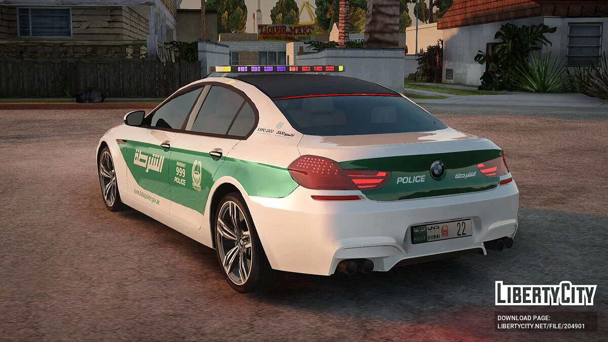 BMW M6 F13 Gran Coupe 2014 Dubai Police / GTA San Andreas