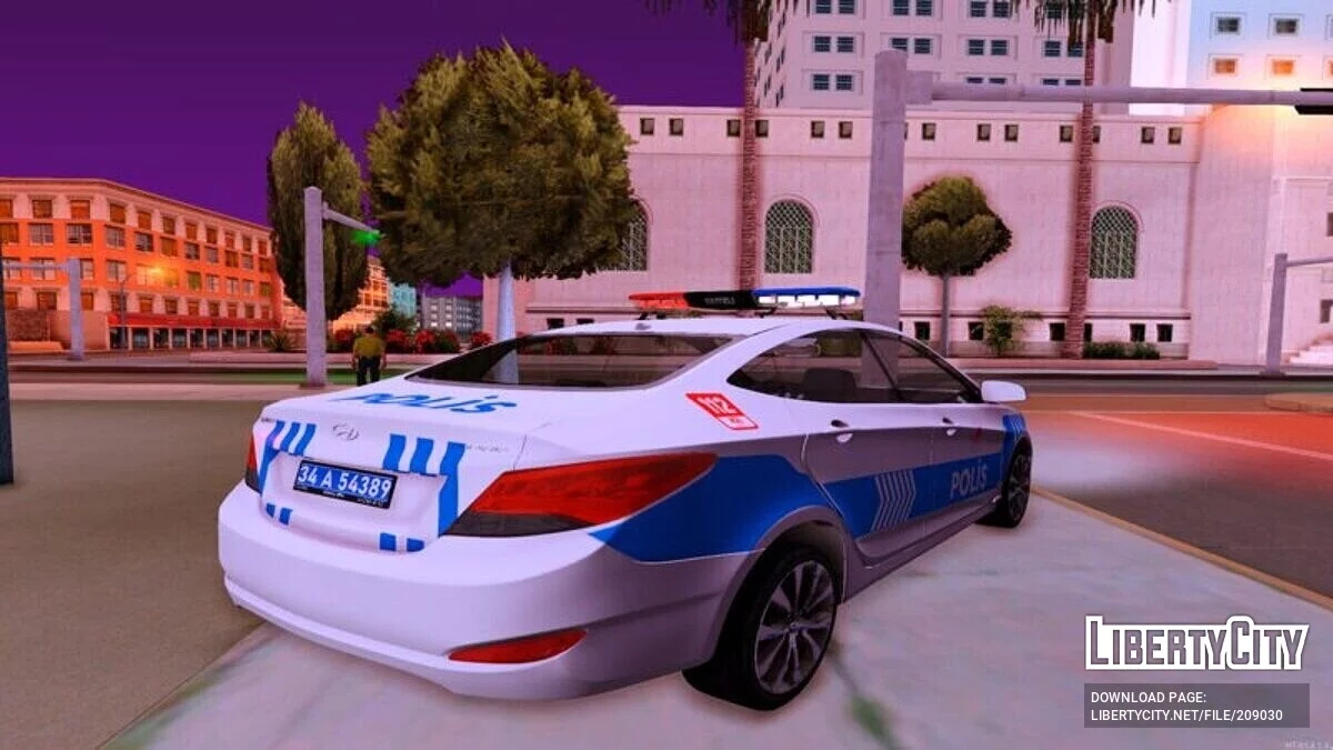 Hyundai Accent Blue - Police / GTA San Andreas