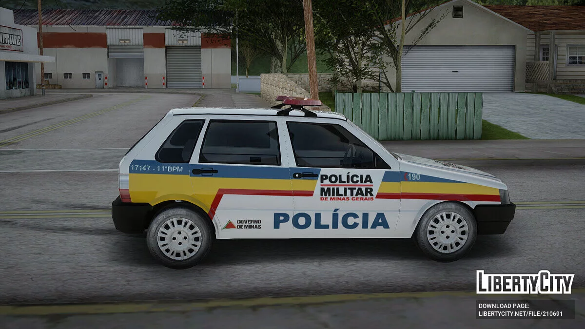 Fiat Uno Mille Multifuncional PMMG / GTA San Andreas