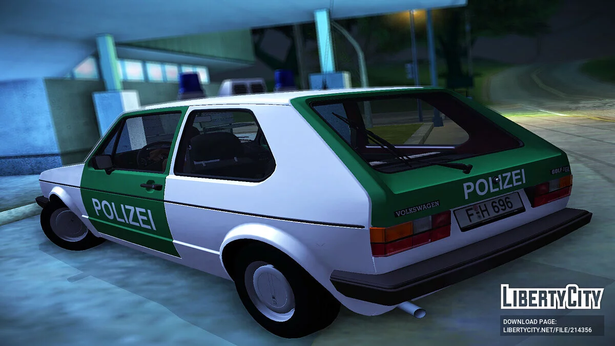 Volkswagen Golf Mk1 Polizei 1985 / GTA San Andreas