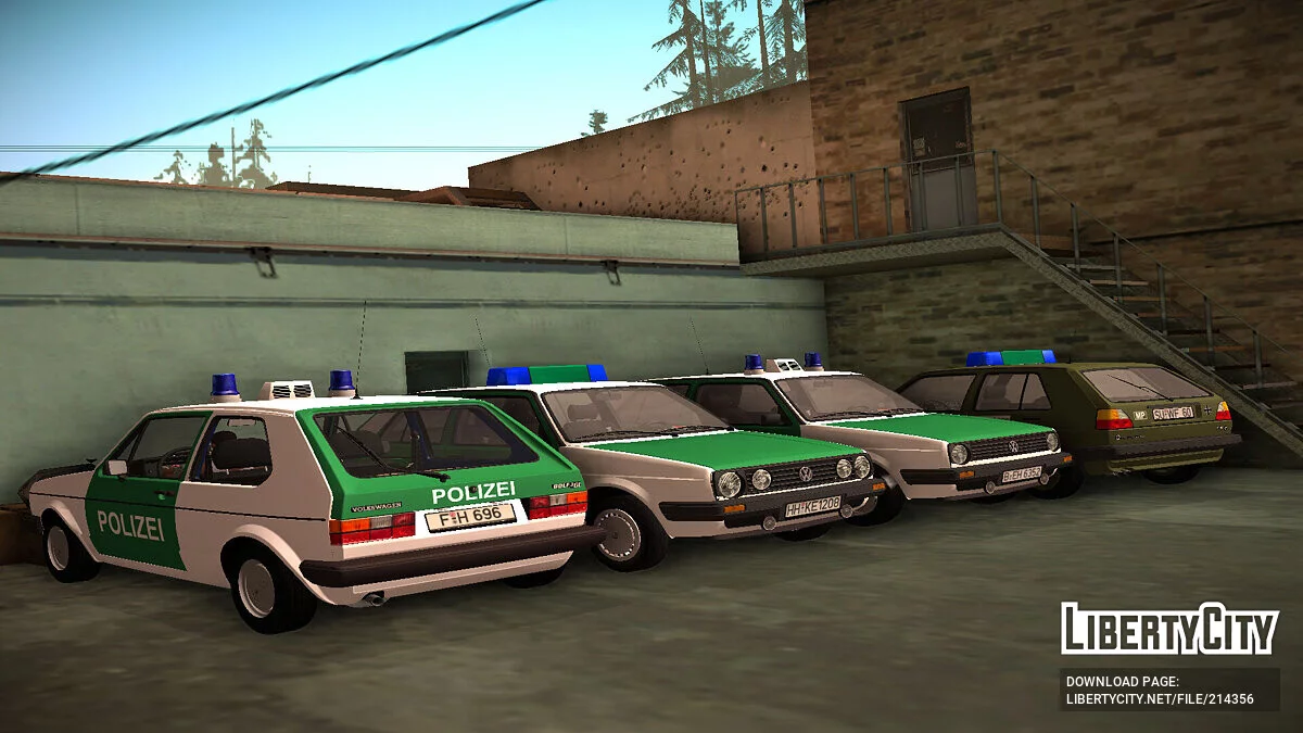 Volkswagen Golf Mk1 Polizei 1985 / GTA San Andreas
