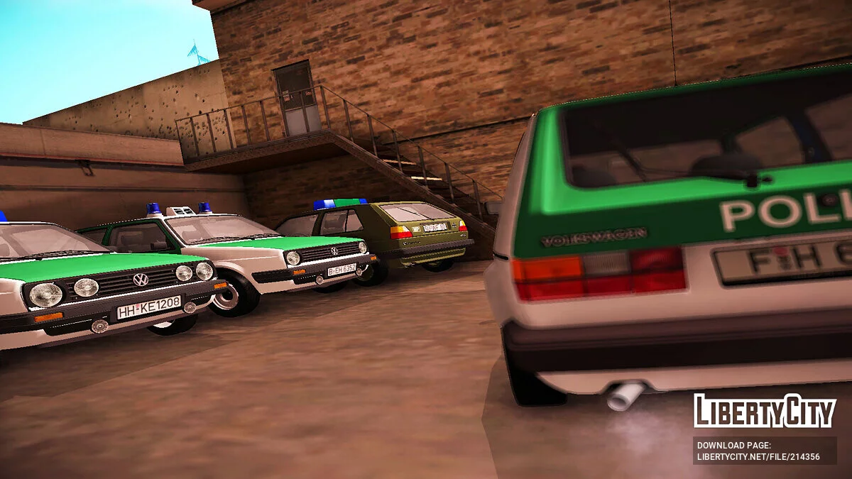 Volkswagen Golf Mk1 Polizei 1985 / GTA San Andreas