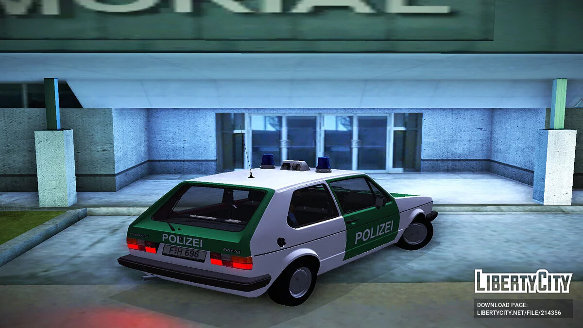 Volkswagen Golf Mk1 Polizei 1985 / GTA San Andreas