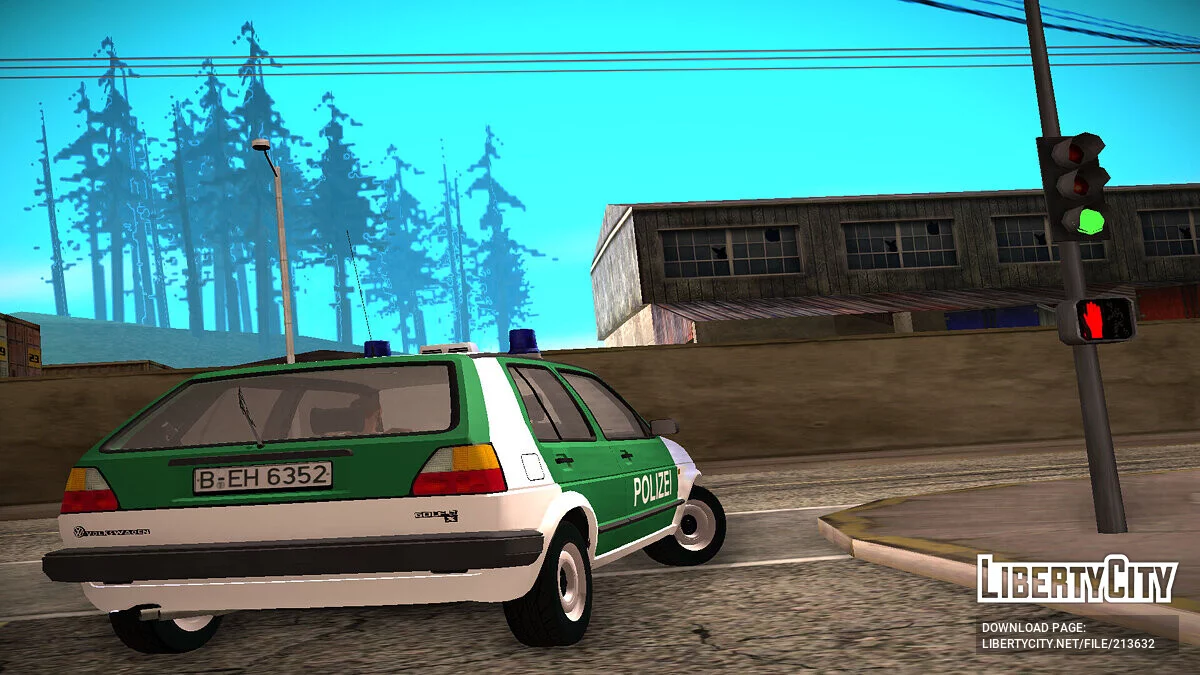 Volkswagen Golf Mk2 Polizei 1988 / GTA San Andreas