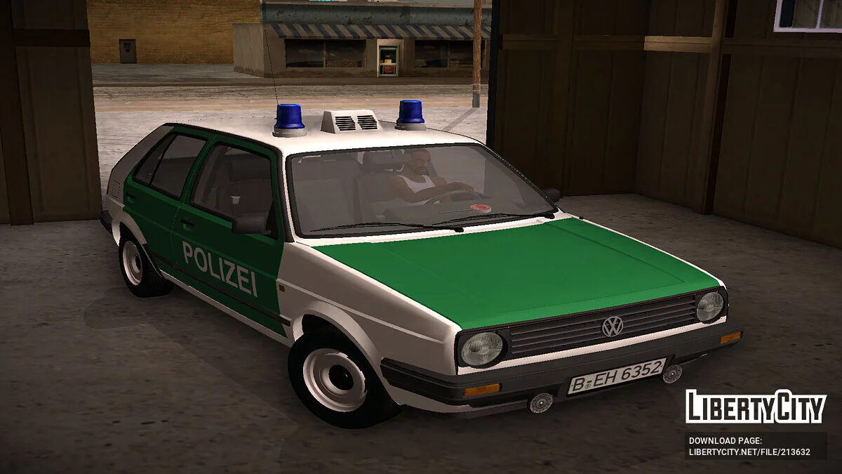 Volkswagen Golf Mk2 Polizei 1988 / GTA San Andreas