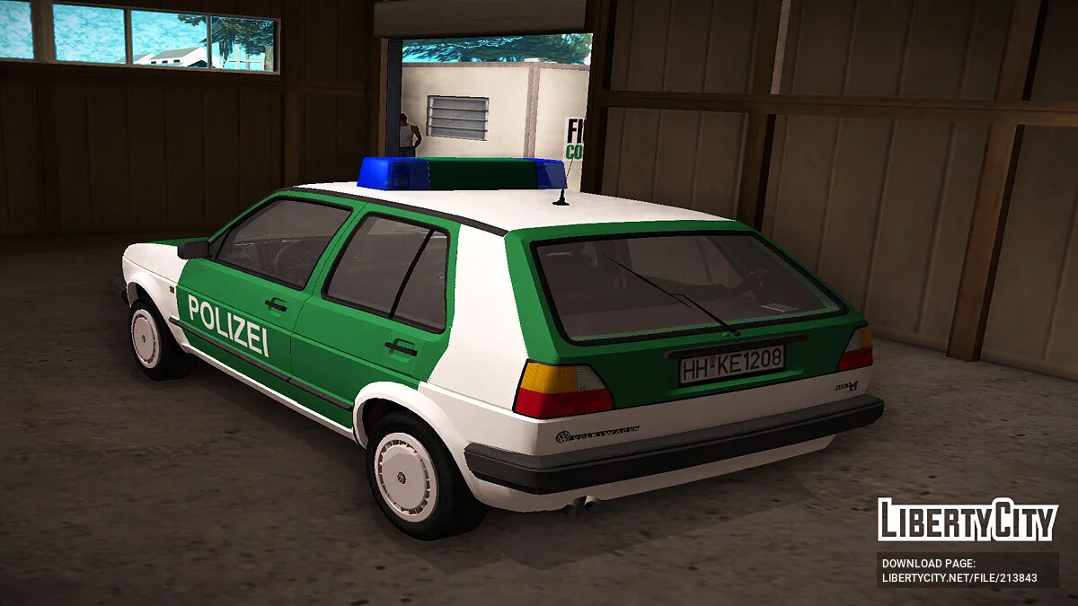 Volkswagen Golf Mk2 Polizei 1991 / GTA San Andreas