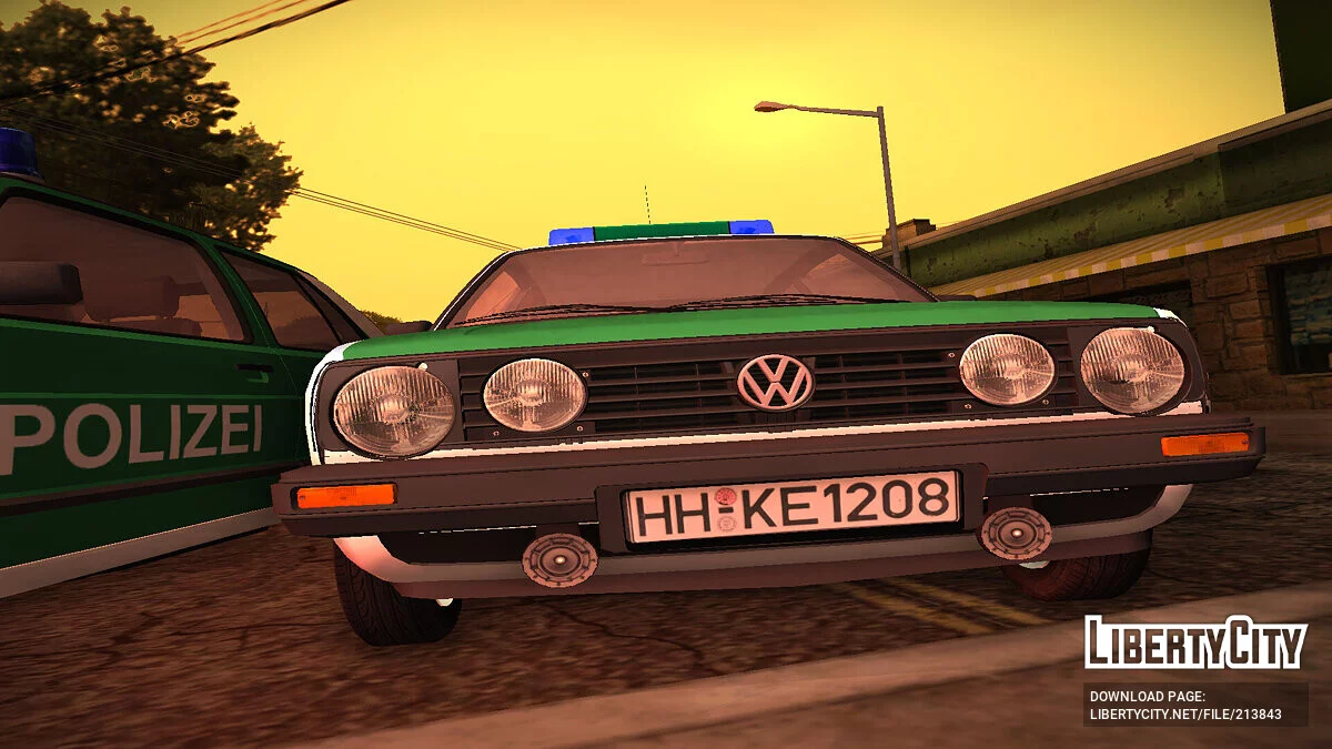 Volkswagen Golf Mk2 Polizei 1991 / GTA San Andreas