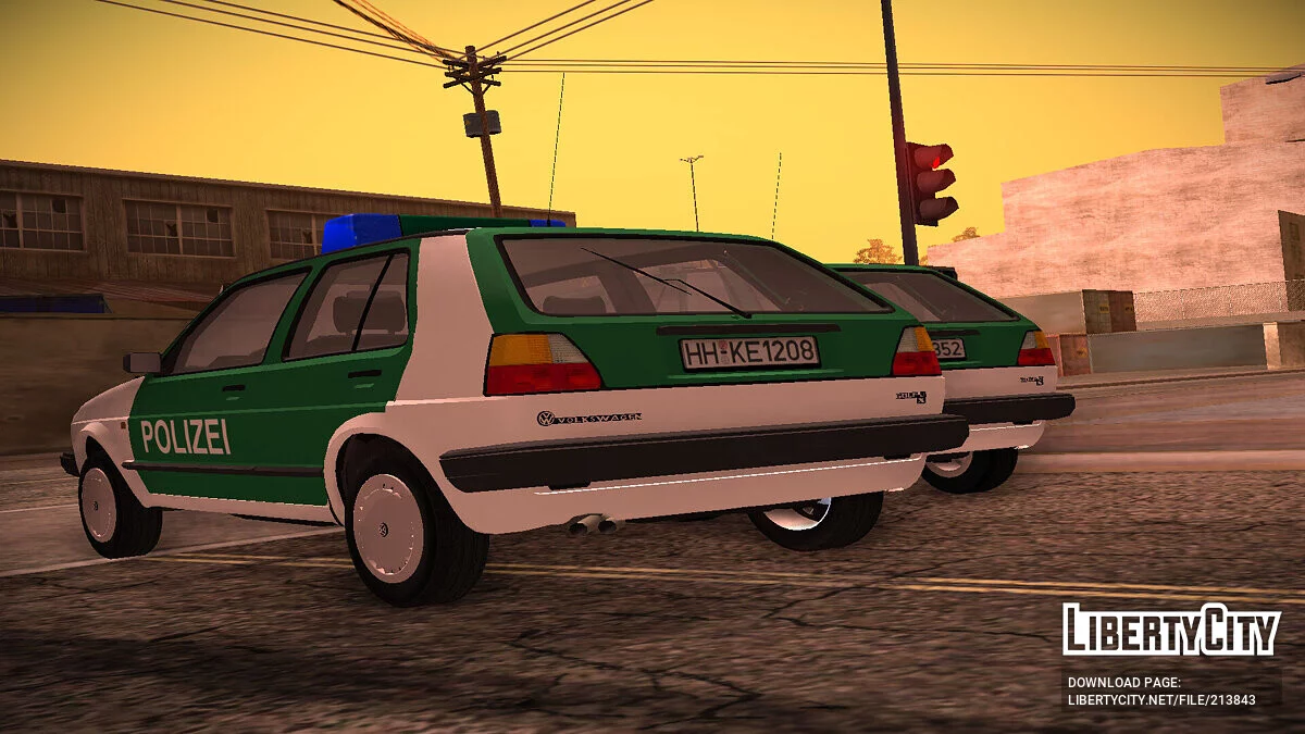 Volkswagen Golf Mk2 Polizei 1991 / GTA San Andreas