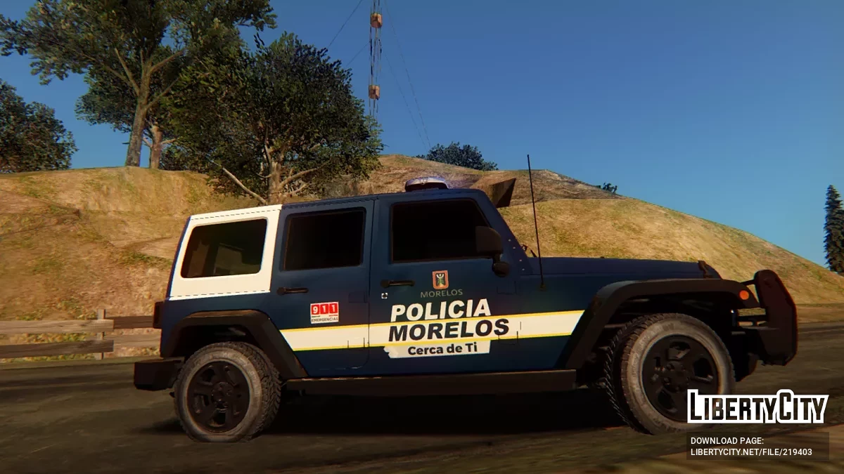 JEEP Wrangler Policia Morelos / GTA San Andreas