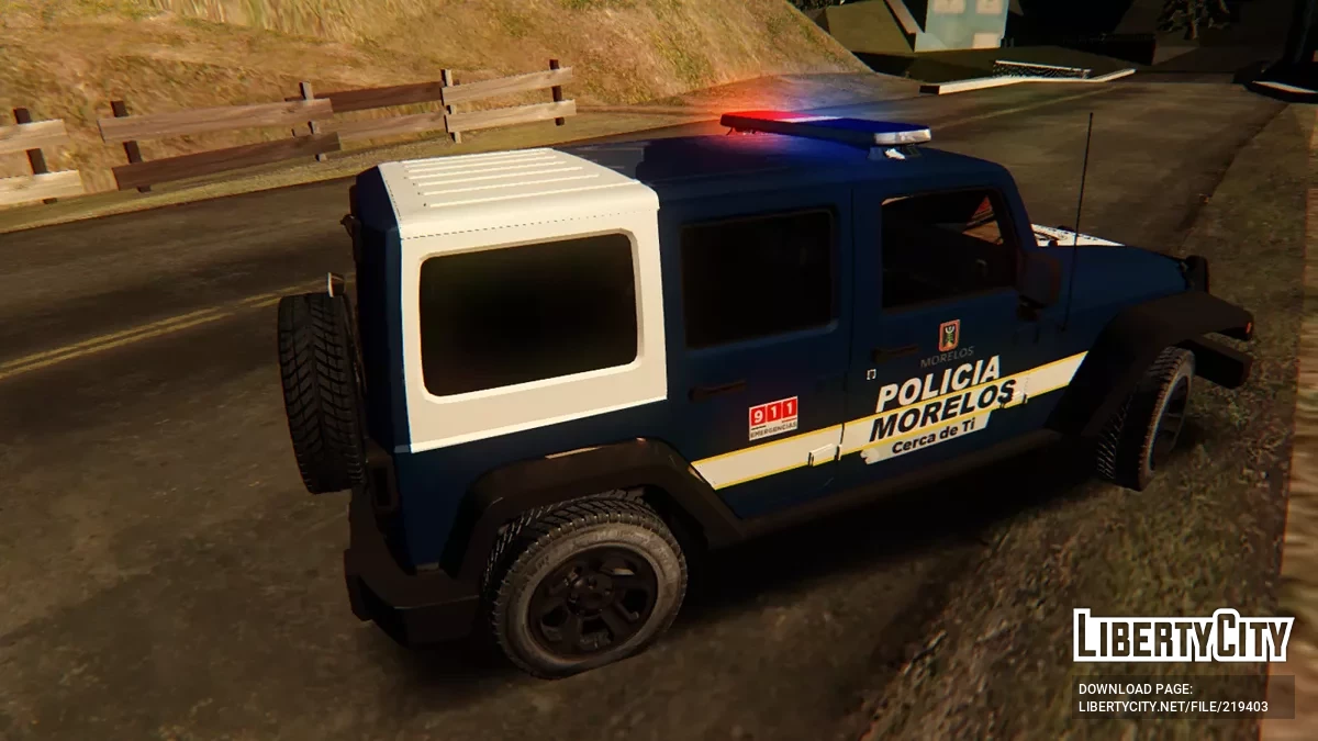 JEEP Wrangler Policia Morelos / GTA San Andreas