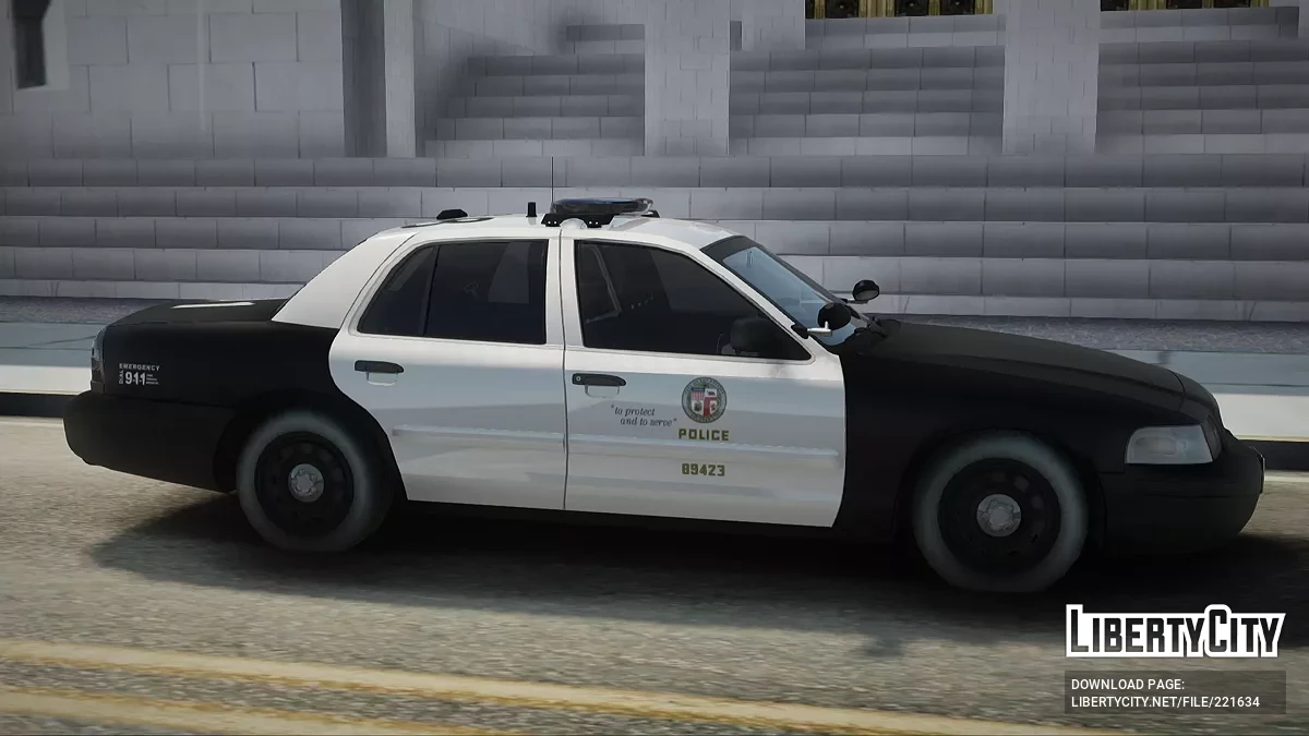 Ford Crown Victoria LAPD Central Community Police Station Federal Signal Arjent / جي تي إيه سان أندرياس