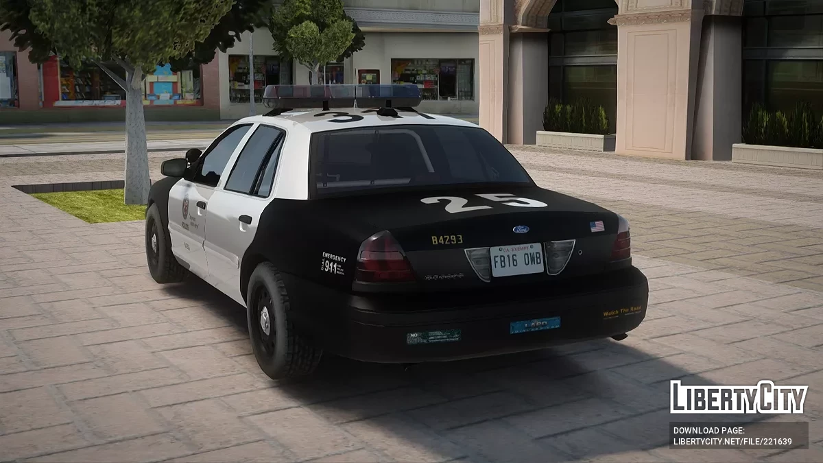 Ford Crown Victoria LAPD South Traffic Division CODE3 MX7000 / GTA San Andreas