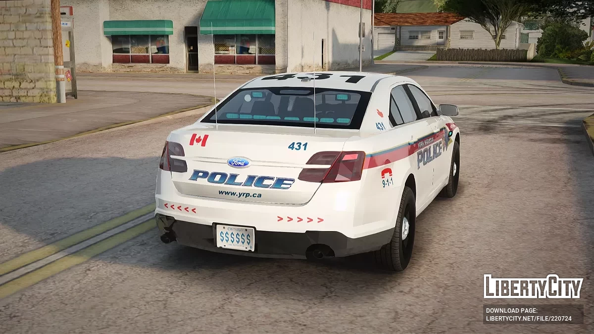 Ford Taurus '11 Slicktop York Regular Police Departament, Canada / GTA San Andreas