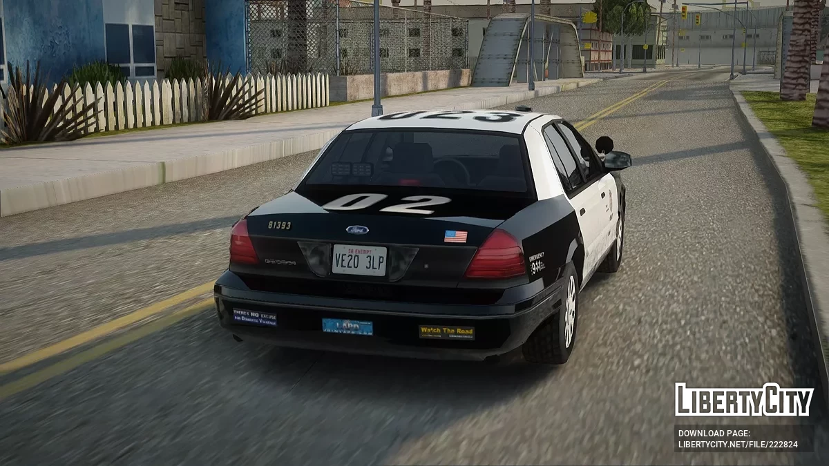 Ford Crown Victoria LAPD Slicktop Divisão de Trânsito / GTA San Andreas