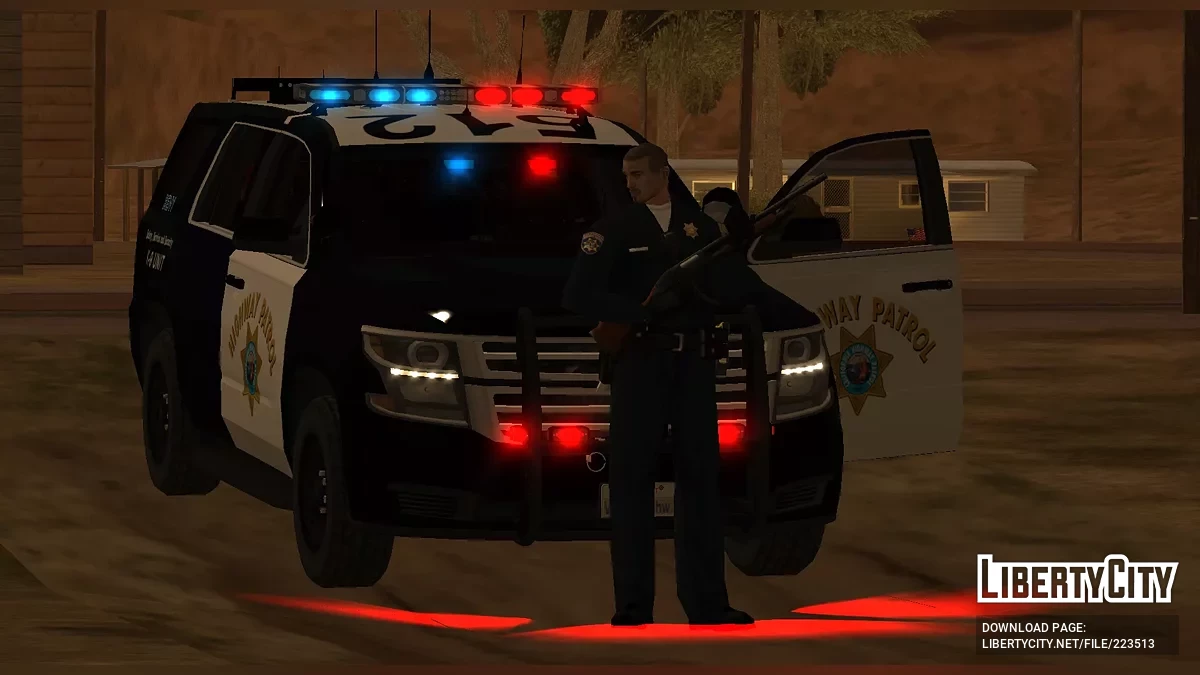 Chevrolet Tahoe '16 Kaliforniya Otoyolu Polisiye K-9 / GTA San Andreas