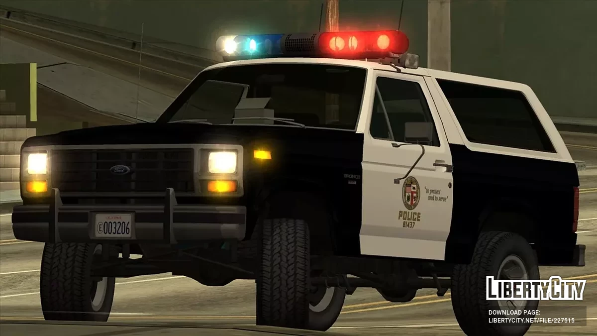 1983 Bronco LAPD Patrol Car ALB / GTA San Andreas