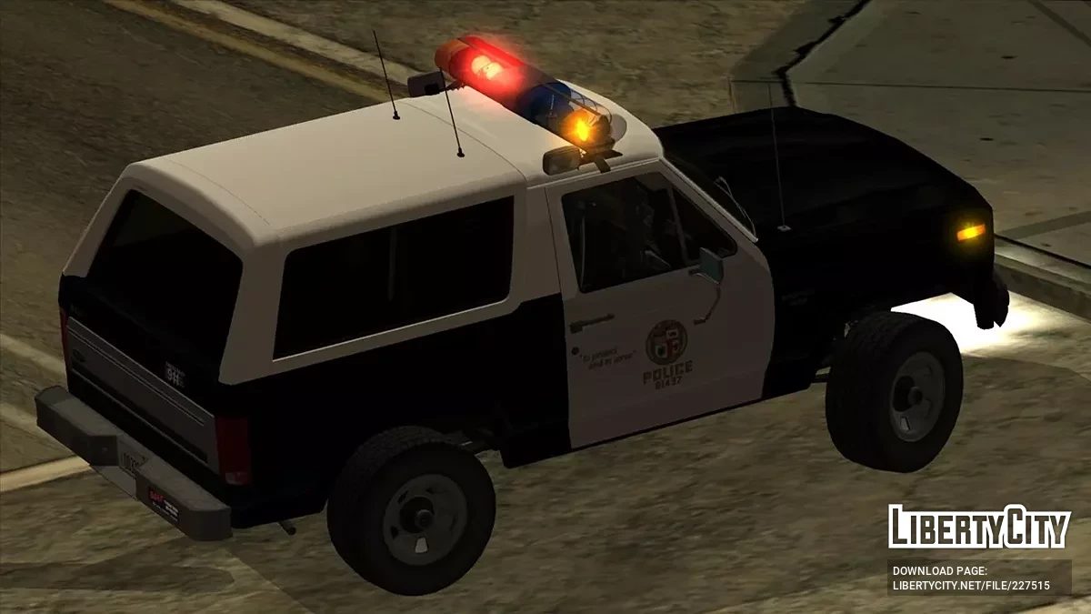 1983 Bronco LAPD Patrol Car ALB / GTA San Andreas