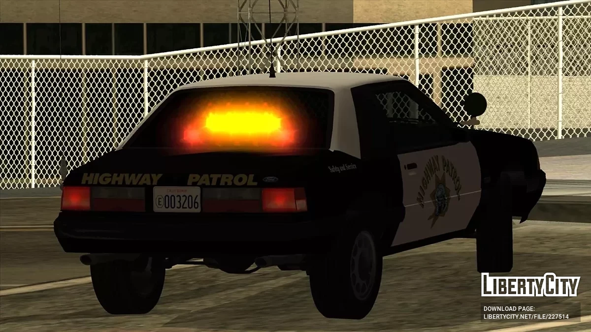 1993 Ford Mustang CHP Patrol Car Slicktop / GTA San Andreas