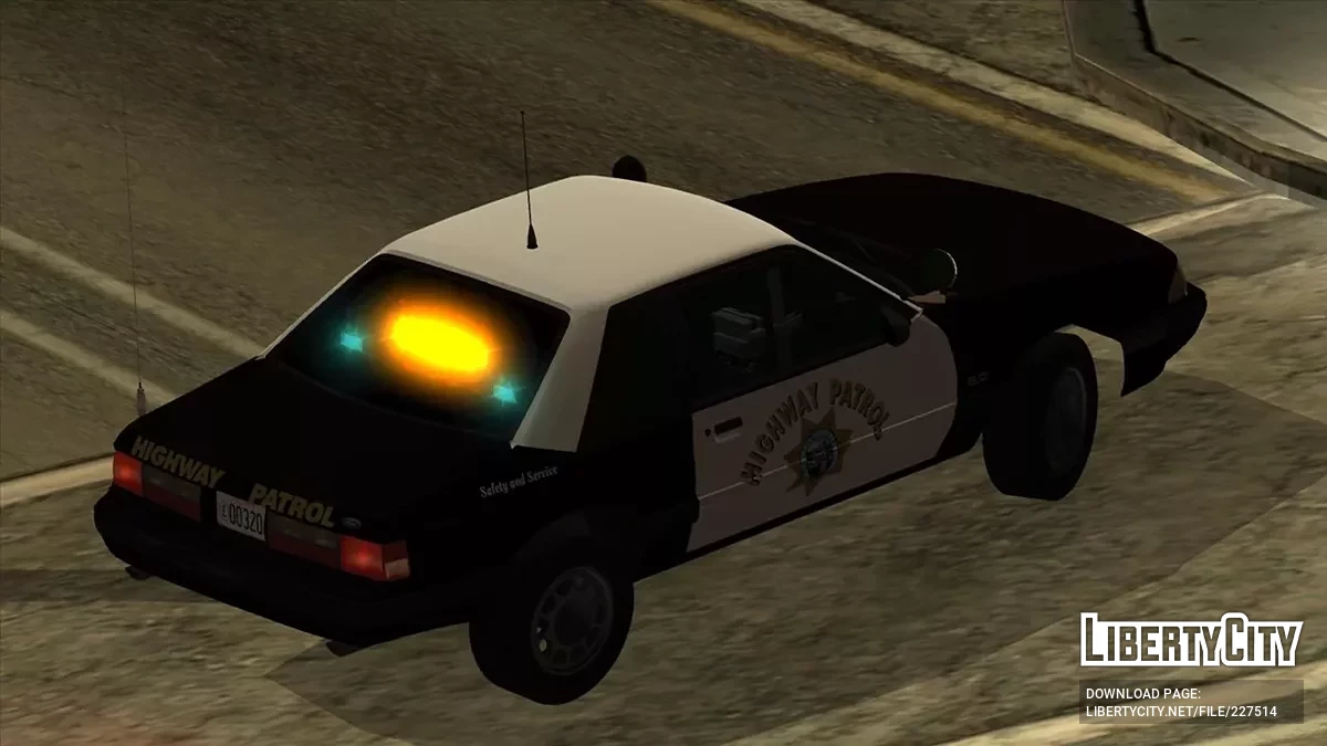 1993 Ford Mustang CHP Patrol Car Slicktop / GTA San Andreas