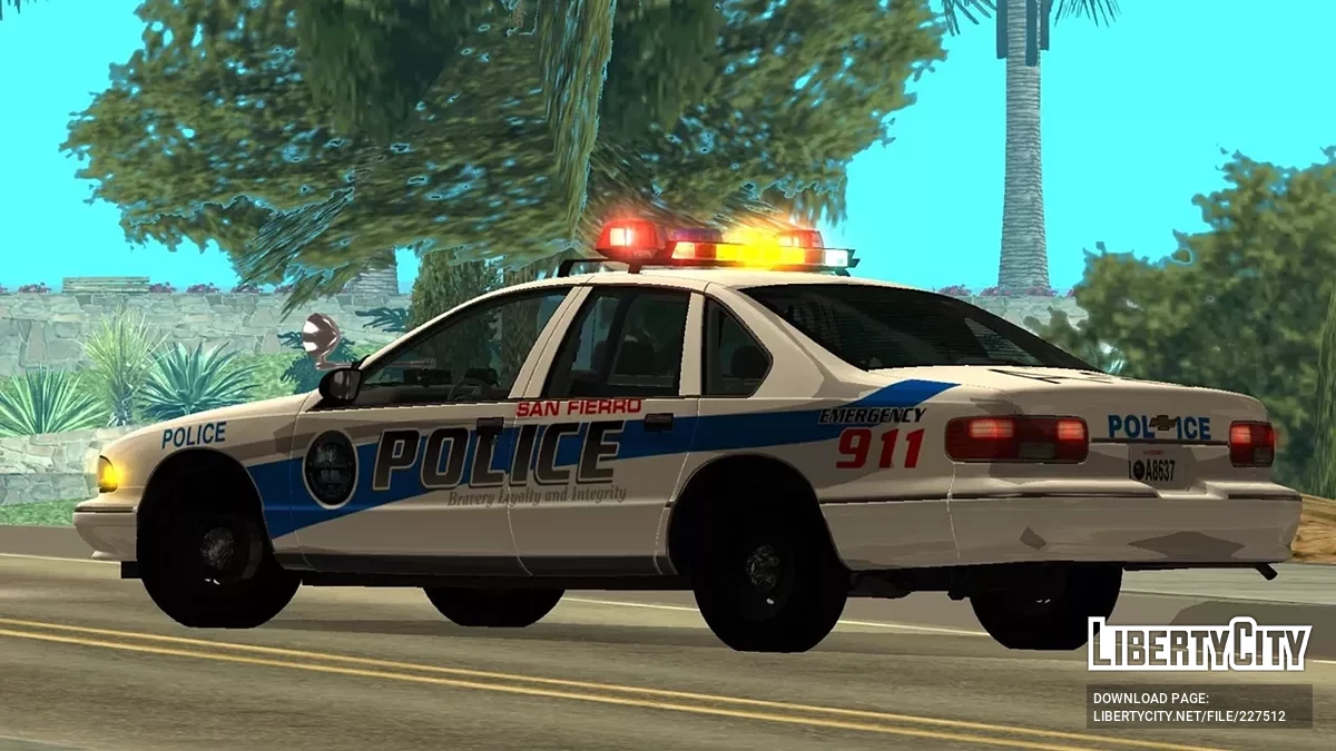 Vehículo de Patrulla SFPD Chevrolet Caprice 9c1 1996 / GTA San Andreas