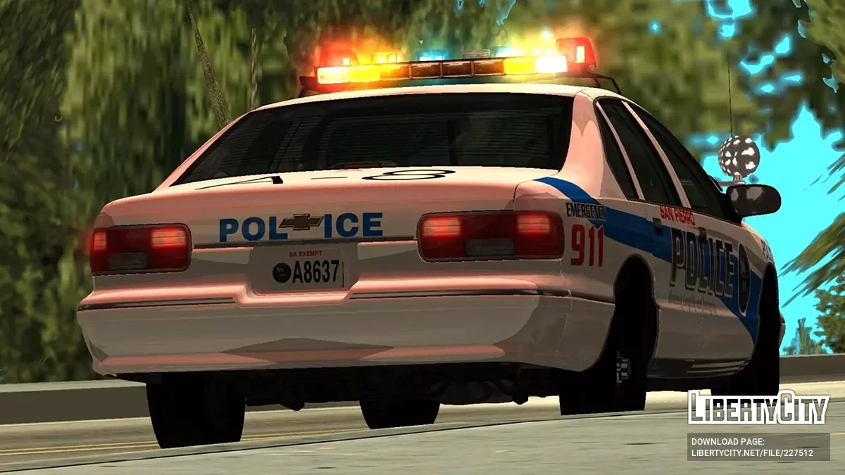 Vehículo de Patrulla SFPD Chevrolet Caprice 9c1 1996 / GTA San Andreas