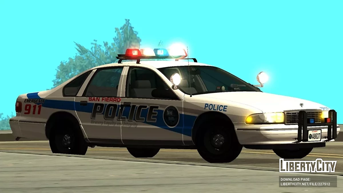 Vehículo de Patrulla SFPD Chevrolet Caprice 9c1 1996 / GTA San Andreas
