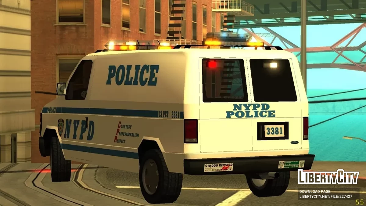 2007 Ford E-Series Furgón Patrulla NYPD VistaSL / GTA San Andreas