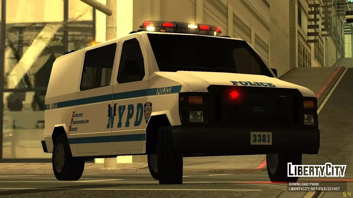 2007 Ford E-Series Furgón Patrulla NYPD VistaSL / GTA San Andreas