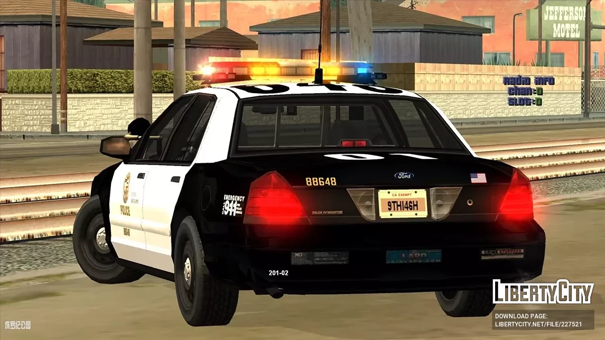 Carro de Patrulha CVPI LAPD Arjent de 2009-2011 / GTA San Andreas
