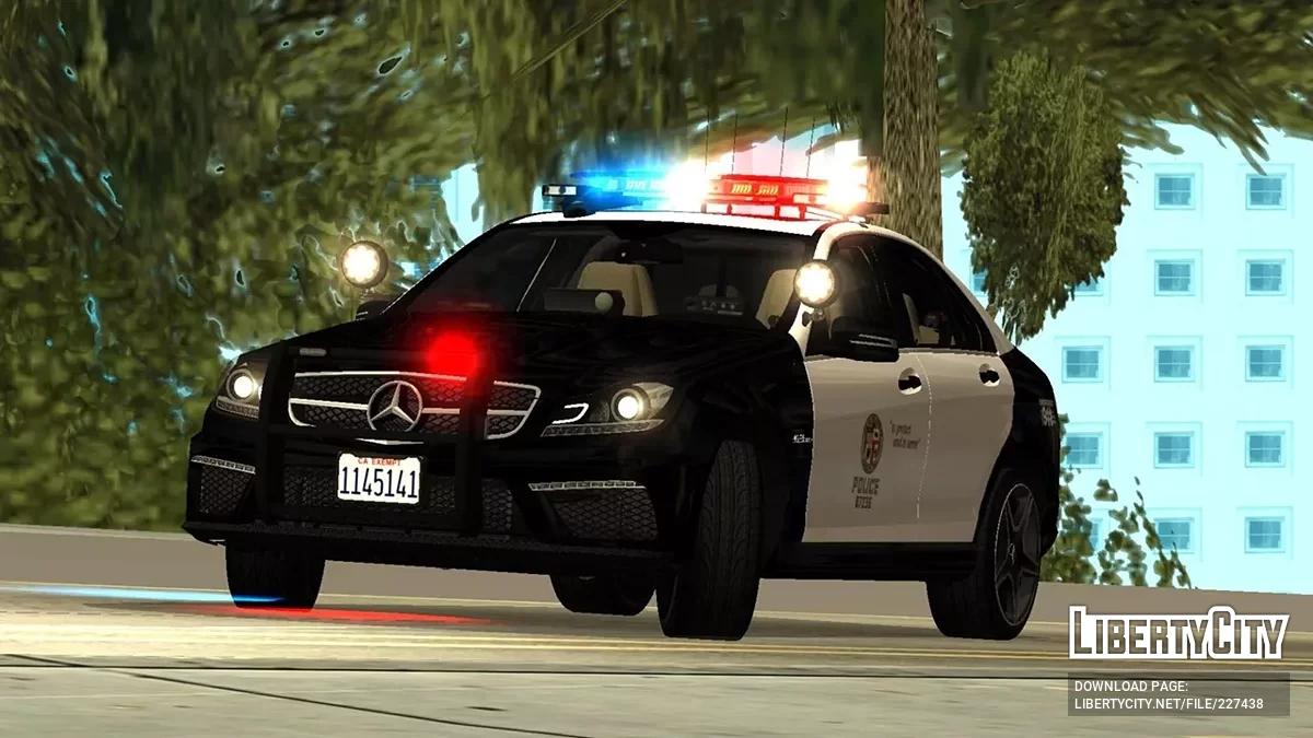 2013 Mercedes AMG C63 LAPD Traffic Car Arjent / GTA San Andreas