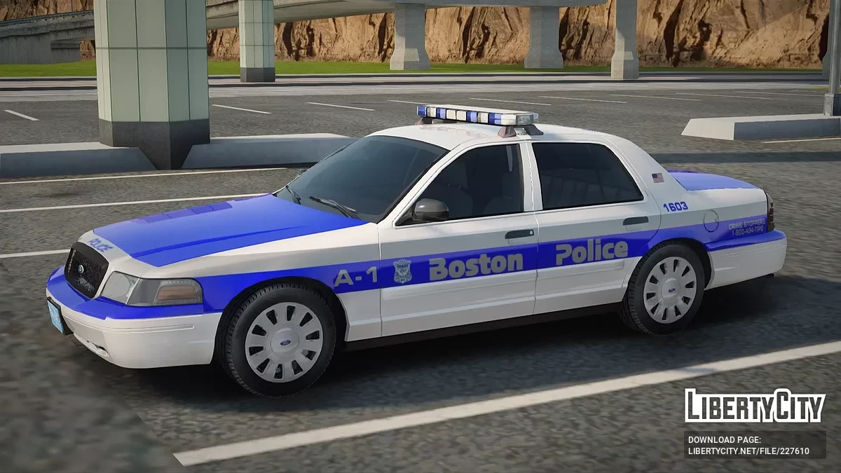Ford Crown Victoria Police de Boston A-1 Ancienne Barre Lumineuse LED / GTA San Andreas