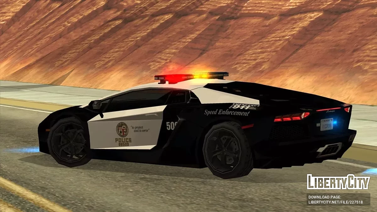 Lamborghini Aventador LAPD Pursuit Car x2100 / GTA San Andreas