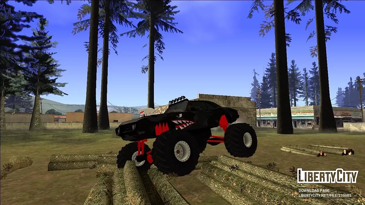 1968 Pontiac Firebird Monster Truck Camo Shark / GTA San Andreas